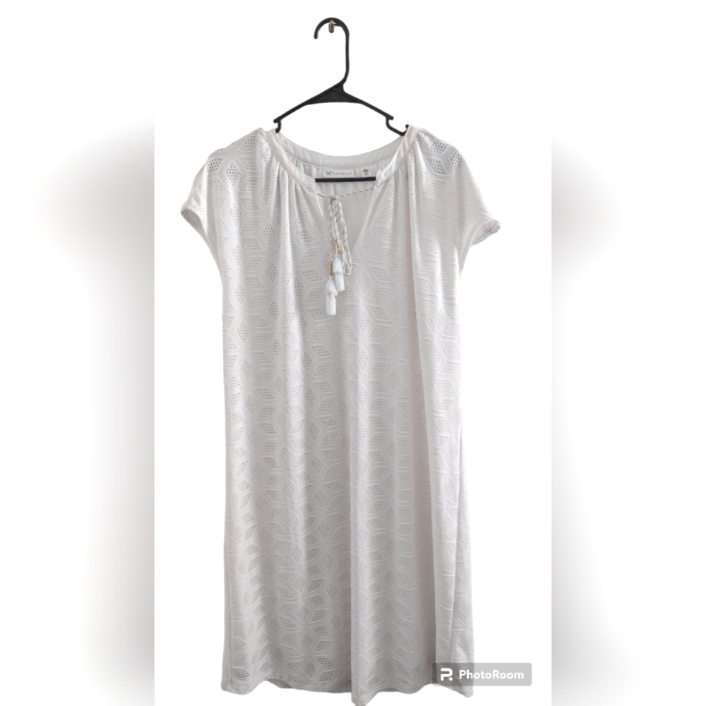 Rafaela Casual White Dress, XL